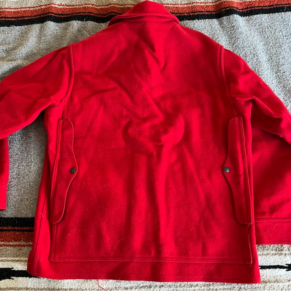 Filson Mackinaw Cruiser | Size Large 42 | Scarlett Red | Made in USA - Picture 9 of 15